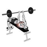 Demostración: Pullover declinado flexionado de brazo con barra