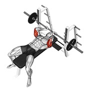 Demostración: Extensión acostado con barra