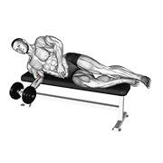 Demostración: Pronation acostado con mancuernas