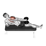 Demostración: Elevación lateral one hand acostado con mancuernas