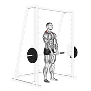 Demostración: Encogimiento de hombros en máquina Smith