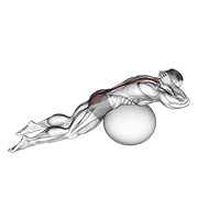 Demostración: Extensión lumbar con hands tras la nuca con pelota de estabilidad