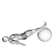 Demostración: Curl one legged diagonal kick de isquiotibiales con pelota de estabilidad