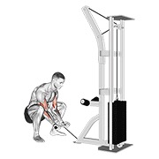 Demostración: Curl squatting en polea
