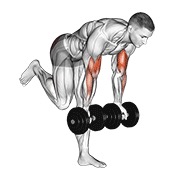 Demostración: Curl de bíceps con stork stance con mancuernas