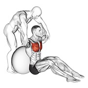 Demostración: Estiramiento pectoralis major con stability ball sentado asistido