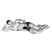 Demostración: Pronation en el suelo acostado con mancuernas