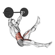 Demostración: Elevación de piernas sitted alternada con barra